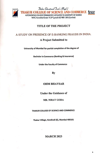 A study on presence of E-banking frauds in India